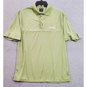 Ping‎ Collection Golf Polo Mens Green Dry Fiber Dynamics L 100% Polyester